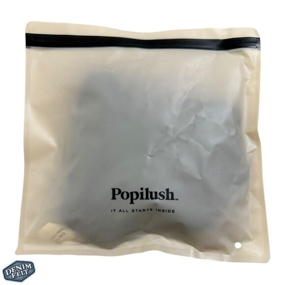 Popilush High-Waisted Ruched Shaping Swim Bottoms Black Size Medium VIRAL NEW - Picture 13 of 13